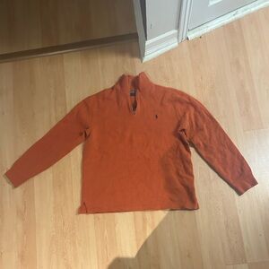 Polo by Ralph Lauren Orange Quarter-Zip Sweatshirt